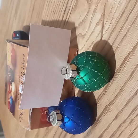 VINTAGE CHRISTMAS PLACE CARD HOLDERS ORNAMENTS - Picture 10 of 12